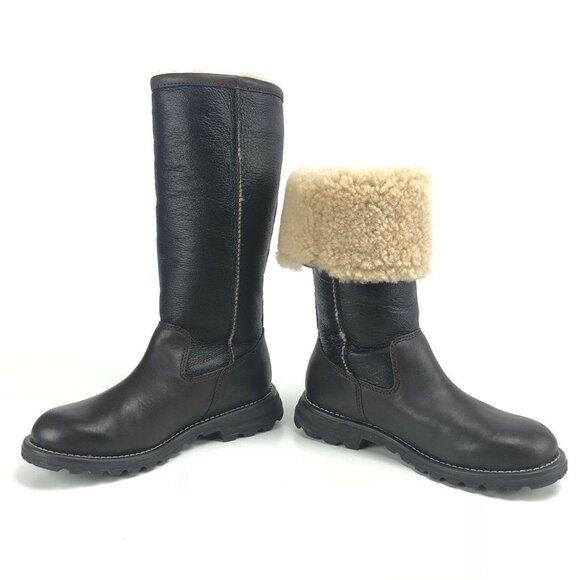 UGG Brooks Leather Sheepskin Boots - Picture 1 of 7